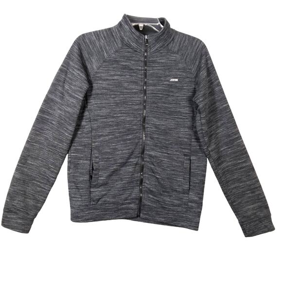 Joe's Sweatshirt Size L Y (14-16) Marled Gray High Neck Full Zipper - Picture 1 of 5